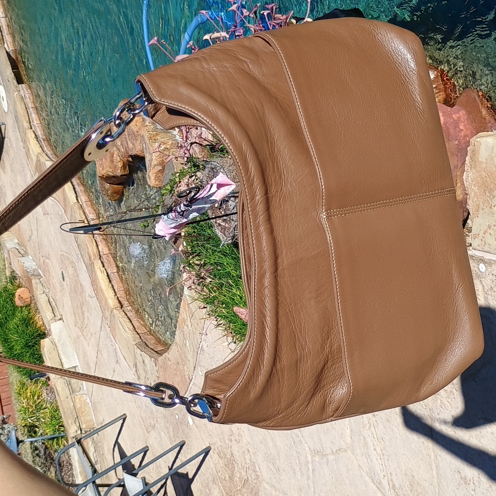 SAS Full Grain Cow Hide Leather Pig Skin Linning Edee Hobo Shoulder Bag - Picture 2 of 9